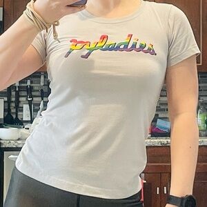 Pyladies Rainbow Branded Gray Tailored Women in Tech Cotton Tee S